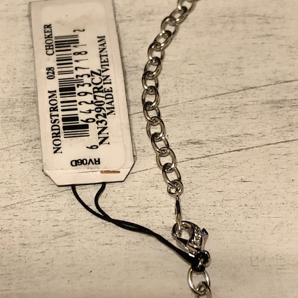 NADRI Silver CZ Embellished Choker NWT Retail $125 - Picture 3 of 4